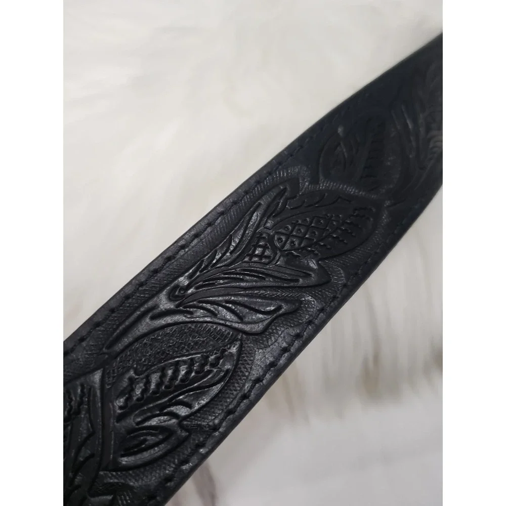 Size 40 Cody James Belt Leather Belt Tooled Textured Western Mens‎ Leaves